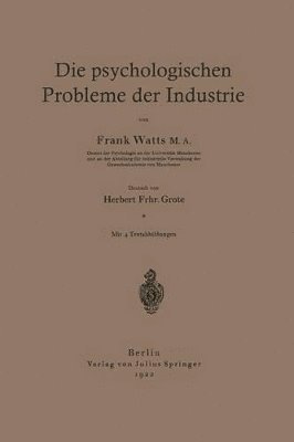 Die psychologischen Probleme der Industrie 1
