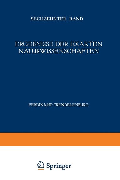 bokomslag Ergebnisse der Exakten Naturwissenschaften