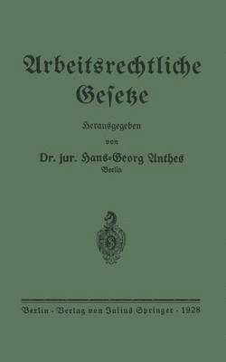 bokomslag Arbeitsrechtliche Gesetze