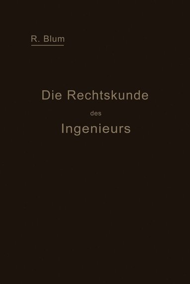 bokomslag Die Rechtskunde des Ingenieurs