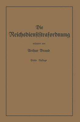 Die Reichsdienststrafordnung (RDStO)