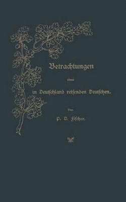 bokomslag Betrachtungen eines in Deutschland reisenden Deutschen