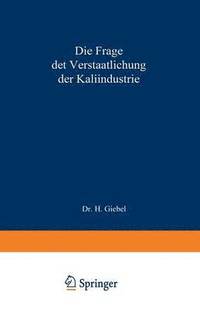 bokomslag Die Frage der Verstaatlichung der Kaliindustrie