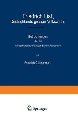 bokomslag Friedrich List, Deutschlands grosser Volkswirth