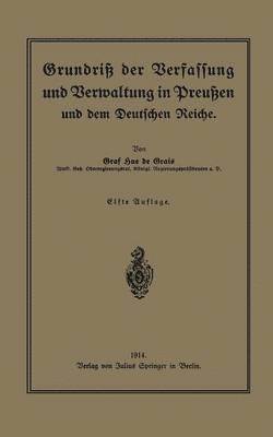 bokomslag Grundri der Verfassung und Verwaltung in Preuen und dem Deutschen Reiche