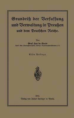 Grundri der Verfassung und Verwaltung in Preuen und dem Deutschen Reiche 1