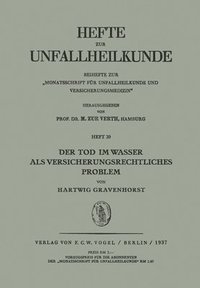 bokomslag Der Tod im Wasser als Versicherungsrechtliches Problem