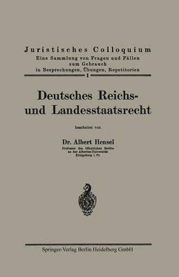 Deutsches Reichs- und Landesstaatsrecht 1