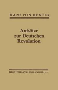 bokomslag Aufsätze zur Deutschen Revolution