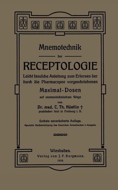 bokomslag Mnemotechnik der Receptologie