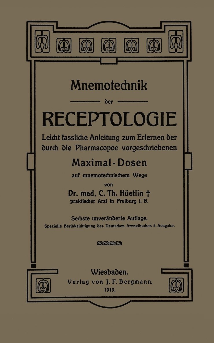 Mnemotechnik der Receptologie 1