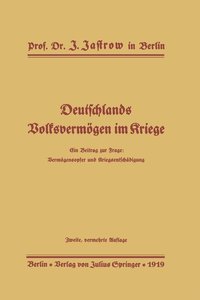 bokomslag Deutschlands Volksvermgen im Kriege