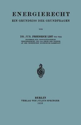 Friedrich List - Energierecht, Häftad. Tillgänglighet: Lägg i varukorg