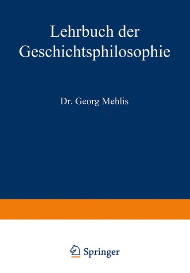bokomslag Lehrbuch der Geschichtsphilosophie