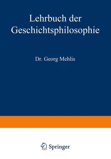 bokomslag Lehrbuch der Geschichtsphilosophie