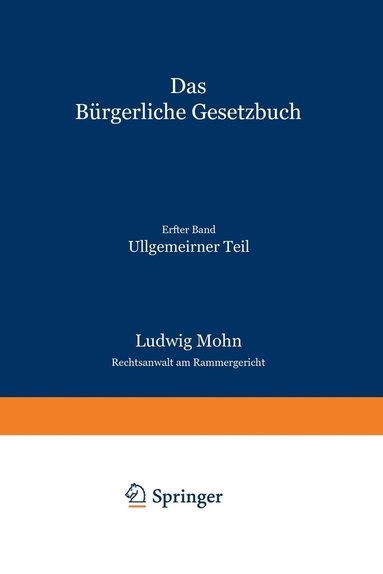 bokomslag Das Brgerliche Gesetzbuch