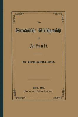 bokomslag Das Europische Gleichgewicht der Zukunft