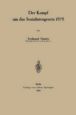 bokomslag Der Kampf um das Sozialistengesetz 1878