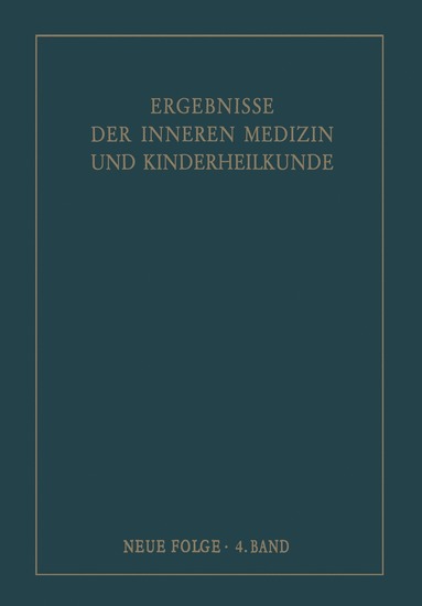 bokomslag Ergebnisse der Inneren Medizin und Kinderheilkunde. Neue Folge / Advances in Internal Medicine and Pediatrics 4