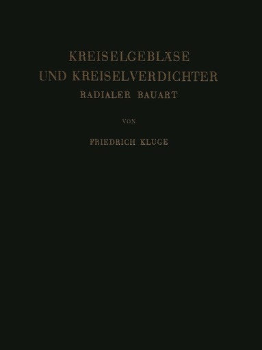 bokomslag Kreiselgebläse und Kreiselverdichter