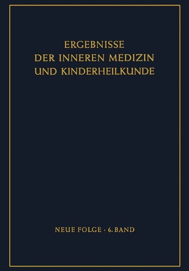 L. von Heilmeyer, R. Schoen, E. Glanzmann, B. de Rudder - Ergebnisse der Inneren Medizin und Kinderheilkunde, Häftad