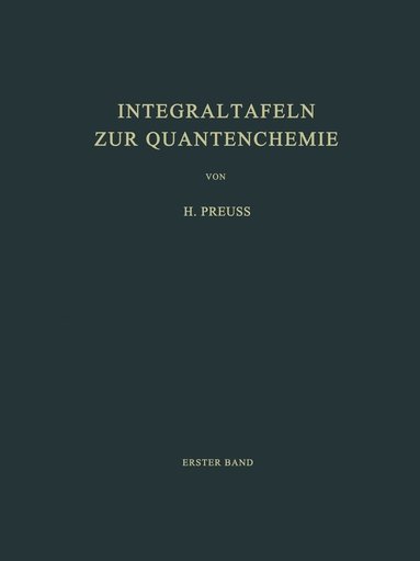 bokomslag Integraltafeln zur Quantenchemie