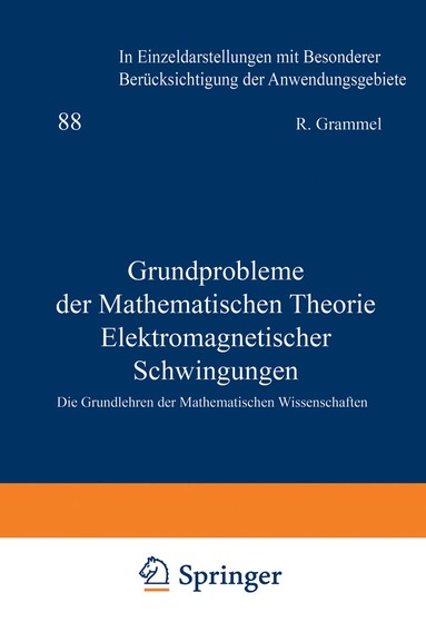 bokomslag Grundprobleme der Mathematischen Theorie Elektromagnetischer Schwingungen