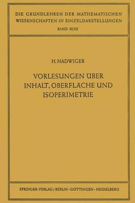 bokomslag Vorlesungen ber Inhalt, Oberflche und Isoperimetrie