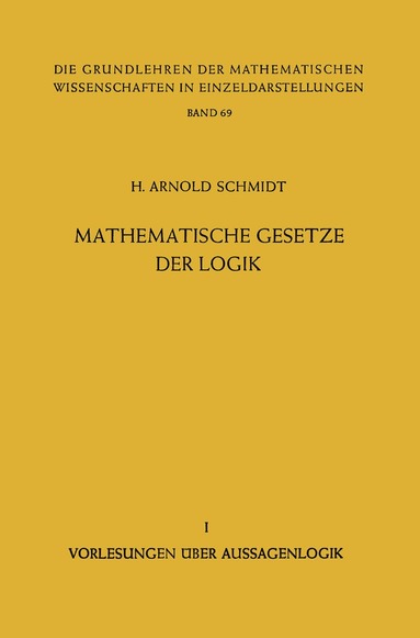 bokomslag Mathematische Gesetze der Logik I