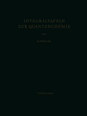 Integraltafeln zur Quantenchemie