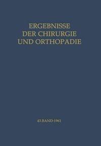 bokomslag Ergebnisse der Chirurgie und Orthopdie