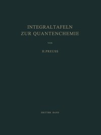 bokomslag Integraltafeln zur Quantenchemie