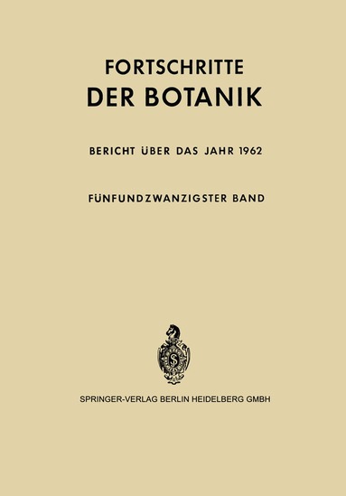 Erwin Bünning, Ernst Gäumann - Bericht über das Jahr 1962, Häftad