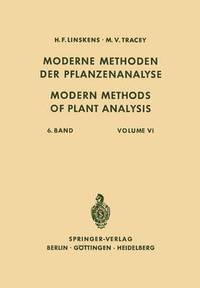 bokomslag Modern Methods of Plant Analysis / Moderne Methoden der Pflanzenanalyse