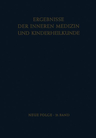 bokomslag Ergebnisse der Inneren Medizin und Kinderheilkunde