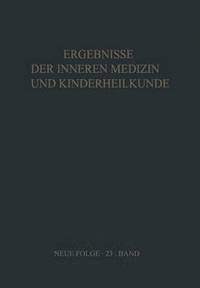 bokomslag Ergebnisse der Inneren Medizin und Kinderheilkunde