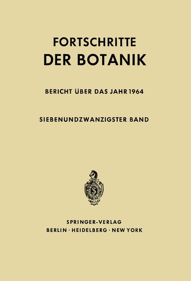 Erwin Bünning, Heinz Ellenberg, Karl Esser, Hermann Merxmüller, Peter Sitte - Fortschritte der Botanik, Häftad