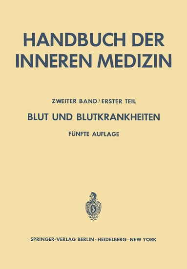 L. Heilmeyer - Blut und Blutkrankheiten, Häftad