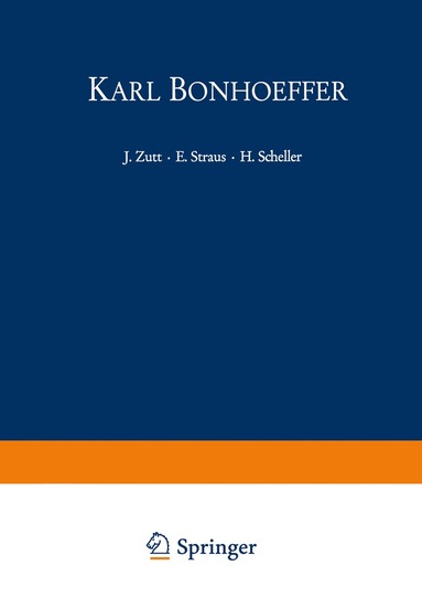 bokomslag Karl Bonhoeffer