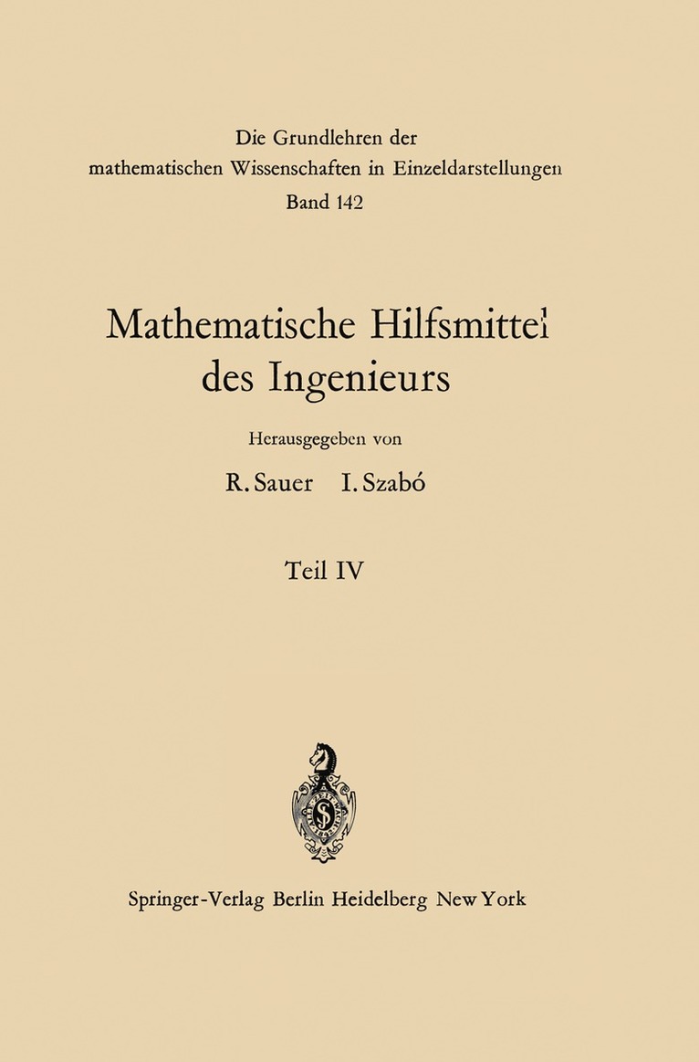 Mathematische Hilfsmittel des Ingenieurs 1