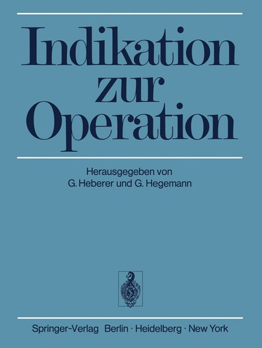 bokomslag Indikation zur Operation