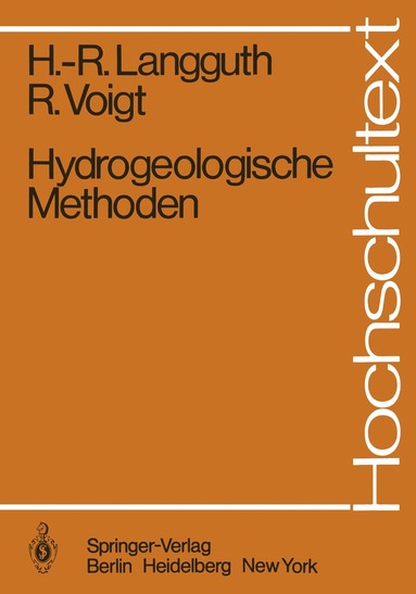 bokomslag Hydrogeologische Methoden