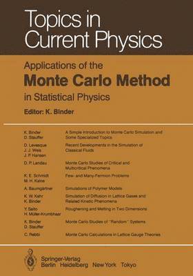 K. Binder - Applications of the Monte Carlo Method in Statistical Physics, Häftad