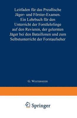 bokomslag Leitfaden fr das Preuische Jger- und Frster-Examen