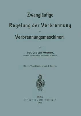 bokomslag Zwanglufige Regelung der Verbrennung bei Verbrennungsmaschinen