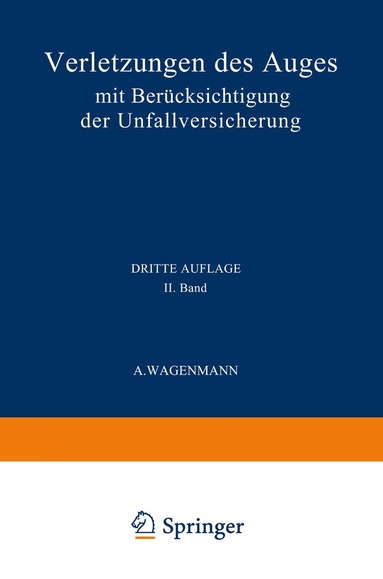 A. Wagenmann - Verletzungen des Auges, Häftad