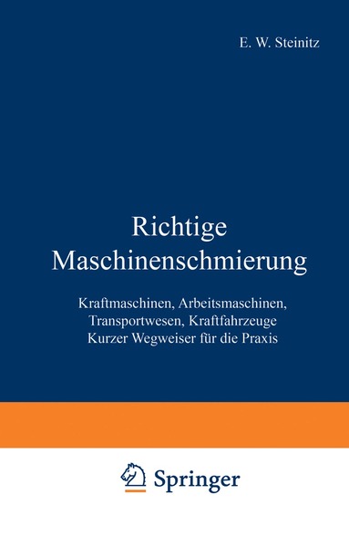 bokomslag Richtige Maschinenschmierung
