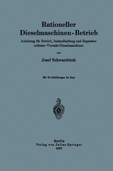 bokomslag Rationeller Dieselmaschinen-Betrieb