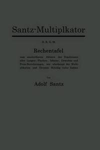 bokomslag Santz-Multiplikator D.R.G.M.