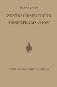 bokomslag Zentralisation und Dezentralisation